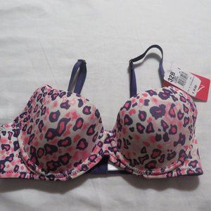 Leonisa Pink/Purple Animal Print Bra NWT